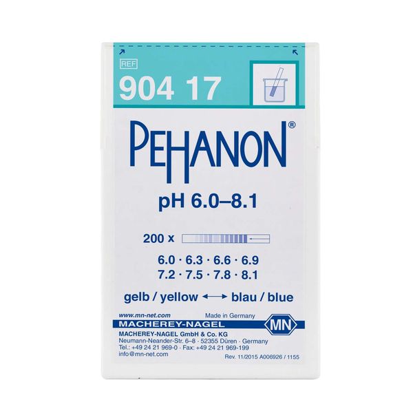 Індикаторний папір для визначення рН у забарвлених зразках PEHANON® 6,0-8,1